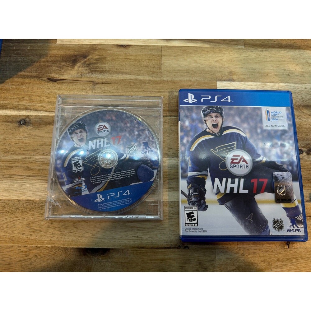 NHL 17 PS4 Game Disc w/ Replacement Case Tested Clean EA Sports Hockey